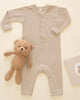 Ribbed Baby Jumpsuit Taupe