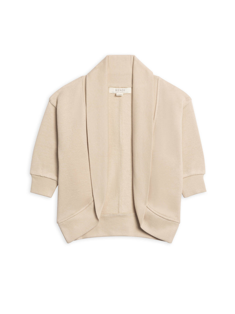 Finola Fleece Cocoon Cardigan | Oat