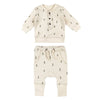 Organic Henley Sweatshirt & Jogger Set | Buttercream Tree