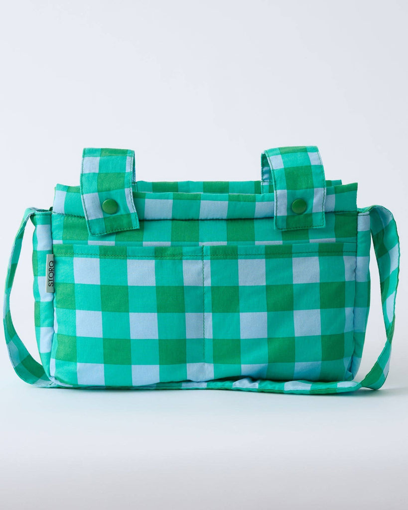Stroller Party™ Caddy Bag: Teal Gingham