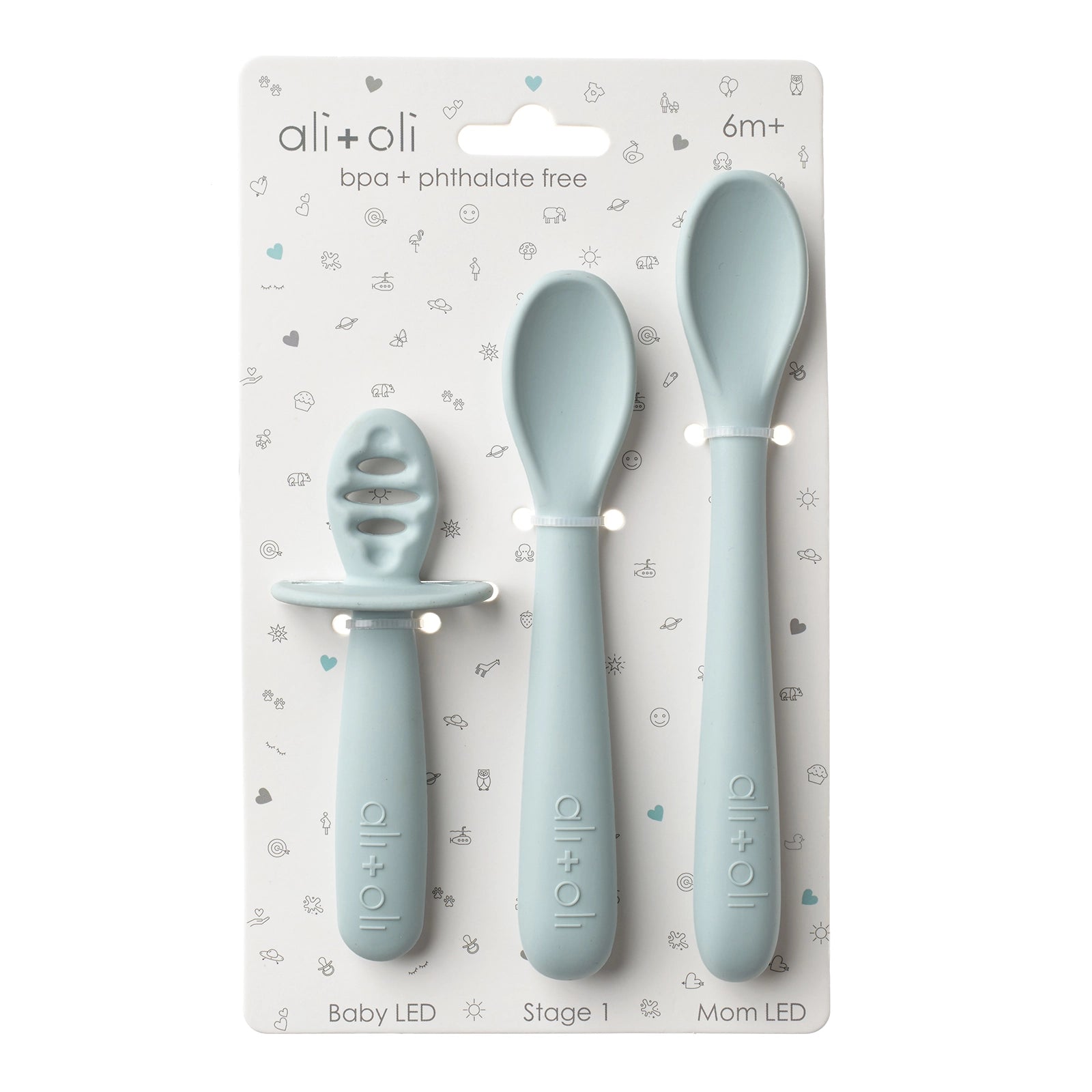 Silicone Baby Utensils, Set Includes 3 Baby Spoons