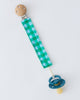 Pacifier Clip Two-Pack (Teal Gingham)