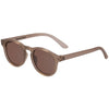 Cocoa Cloud Transparent Keyhole Sunglasses with Amber lens