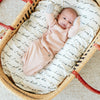 Convertible Sleeper Baby Gown - Rose (0-3 Month)