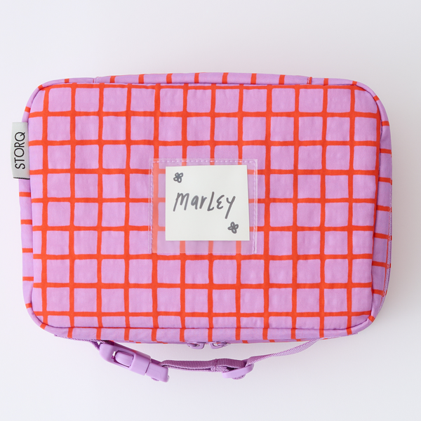 Cool Kid Lunch Box (Orchid Grid)