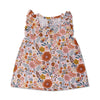 Muslin Flutter Sleeve Dress - Zinnia Bloom 