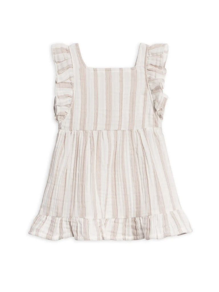 Jane Muslin Dress - Enzo Stripe / Beige