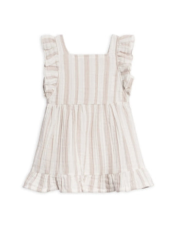 Jane Muslin Dress - Enzo Stripe / Beige
