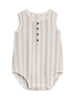 Organic Baby Bowie Muslin Bubble Romper - Enzo Stripe/Beige