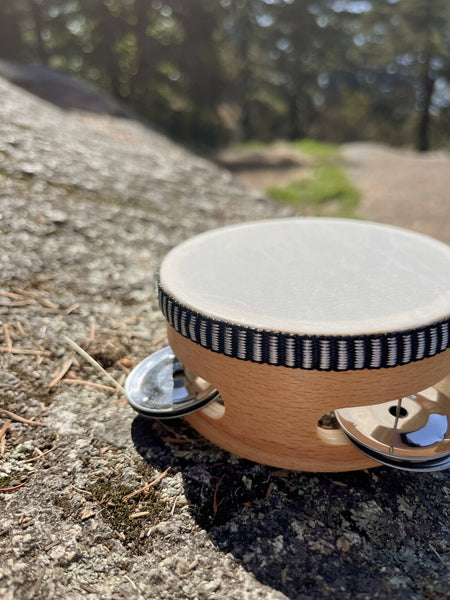4 inch Baby Mini Wooden Tambourine