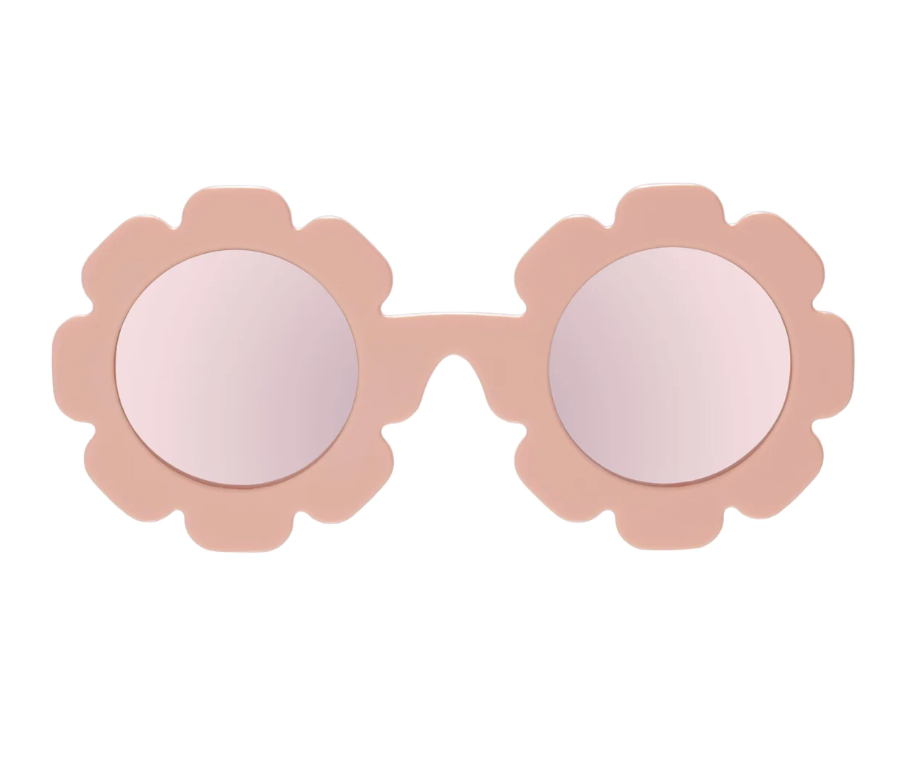 Polarized Flower Sunglasses Peachy Keen | Rose Gold Mirrored Lens