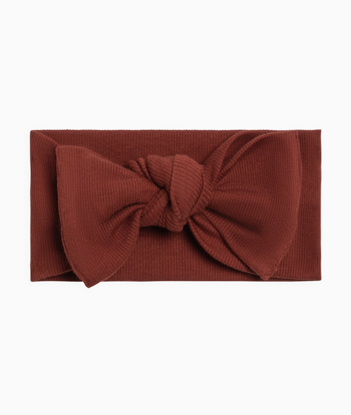 Organic Baby Hattie Knot Bow Wrap -Garnet