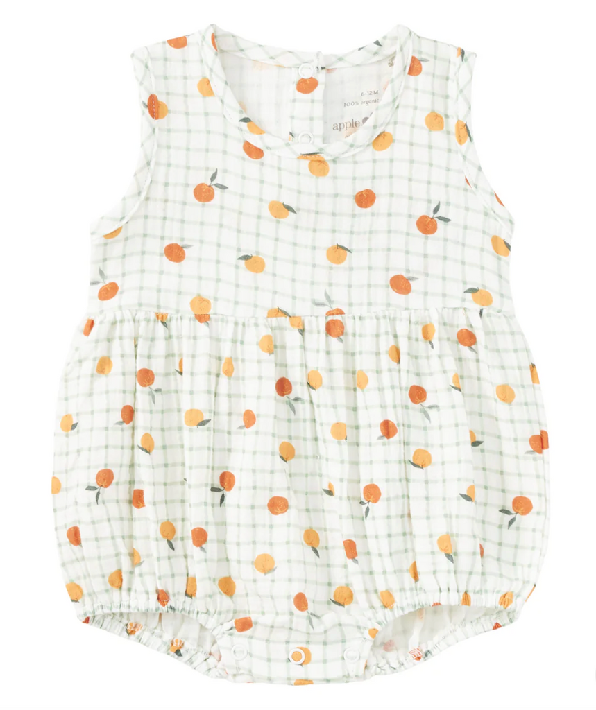 Muslin Bubble Romper - Gingham Grove