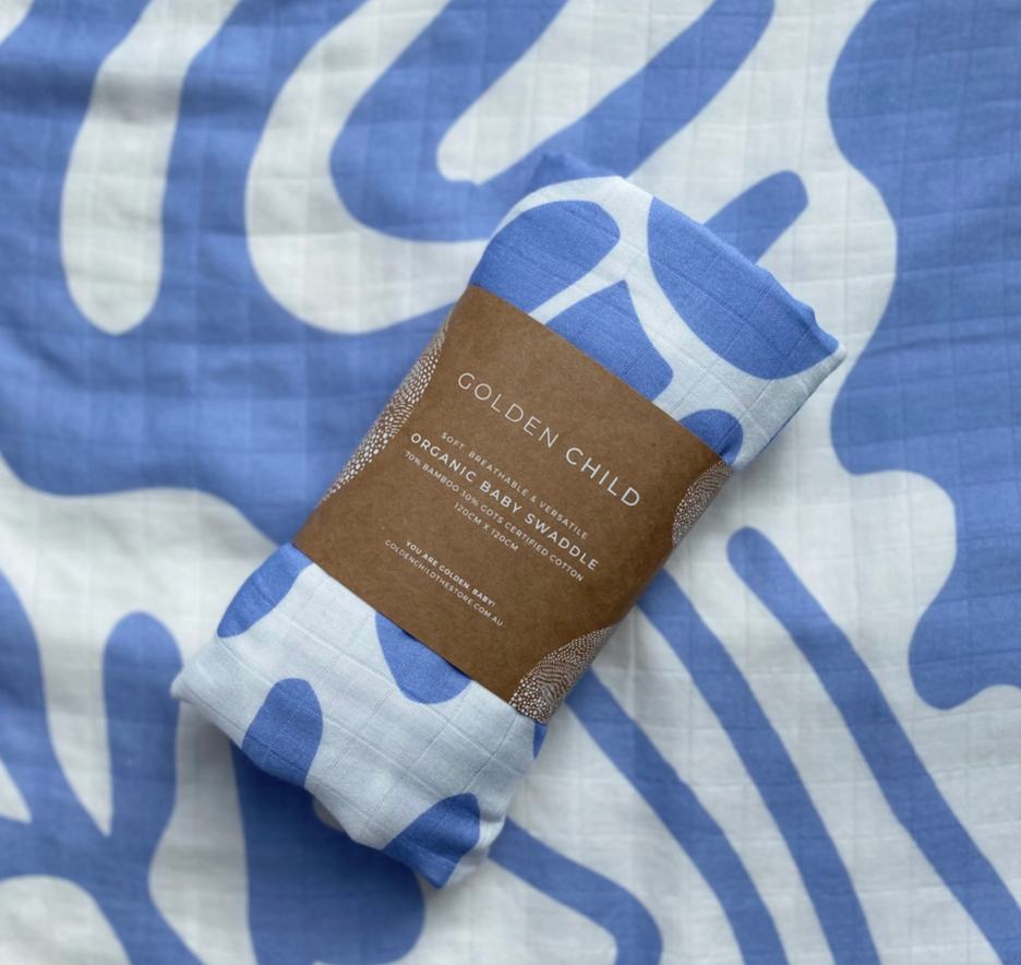 Golden | The Holiday Organic Cotton Baby Swaddle