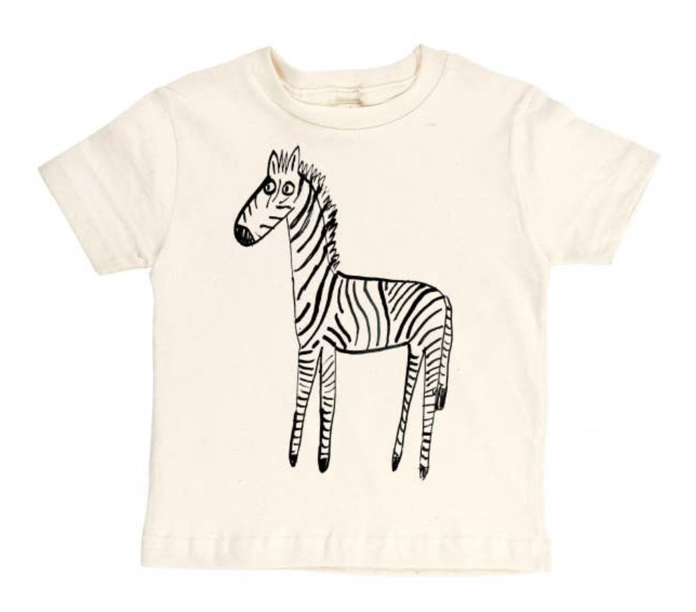 Organic Short Sleeve T-Shirt - Zebra
