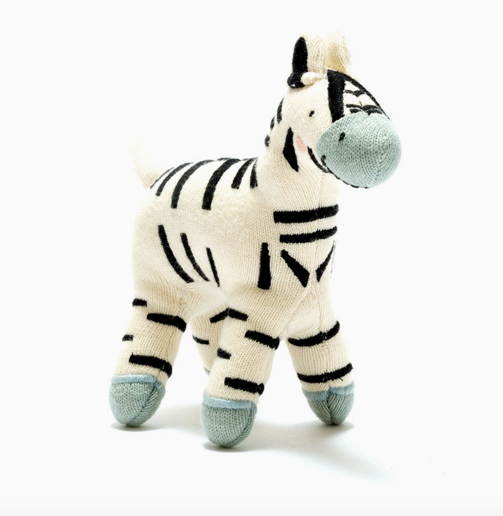 Large Organic Zebra Plush Toy
