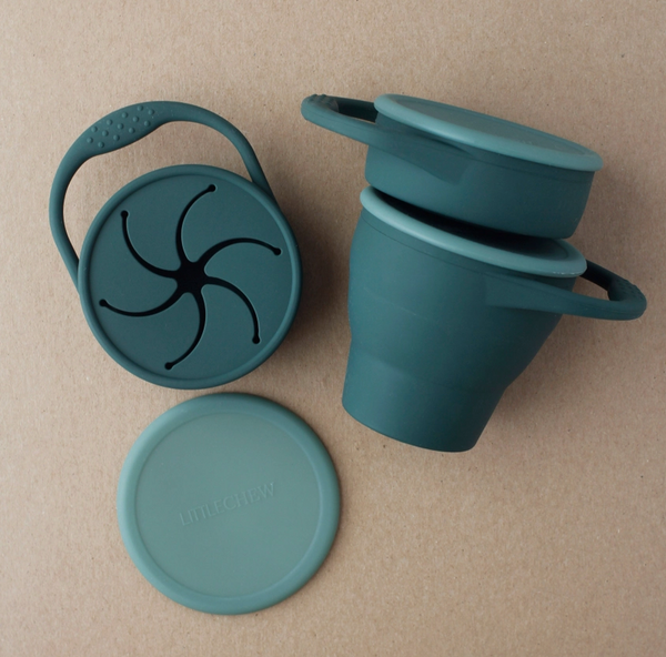 Foldable Silicone Snack Cup - Pine