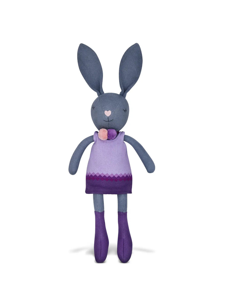 Organic Knit Bunny Pals - Luella (Gray/Purple)