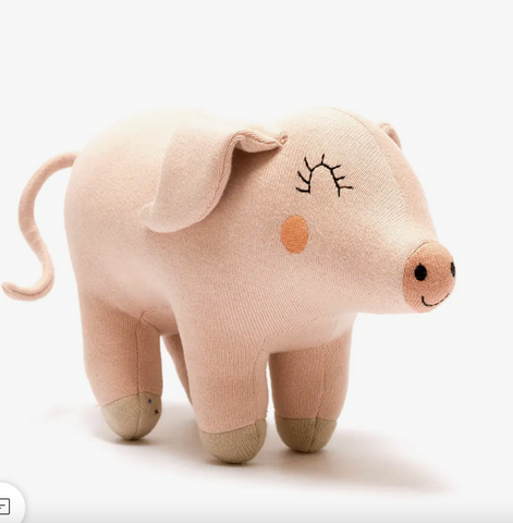 Organic Cotton Pig Plush Toy