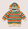 Rainbow Stripe Knitted Hooded Cardigan (3YR)