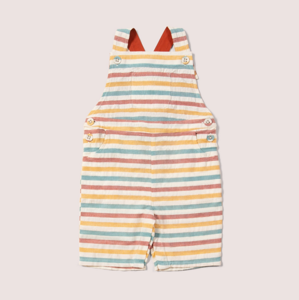 Rainbow Striped Seersucker Romper