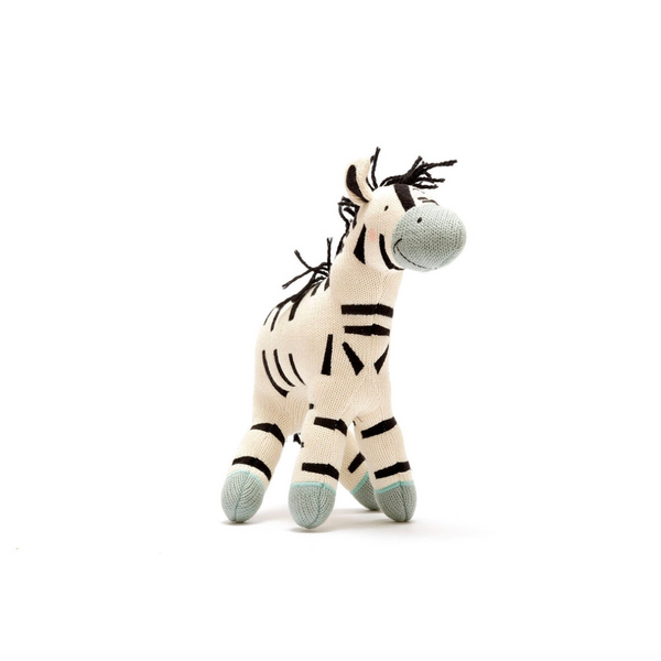 Small Organic Zebra Plush Toy