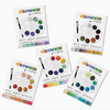 Mini Watercolor Paper Palettes - 5 Pack W/Mini Paintbrushes