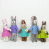 Felted Wool Pastel Bunny Dolls