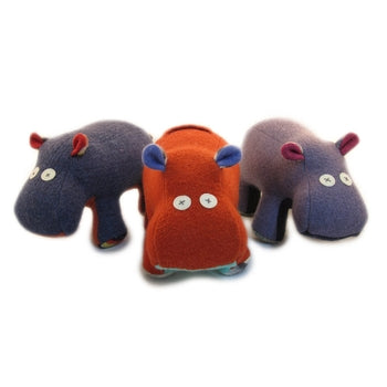 Wool Stuffed Animal - Hippo