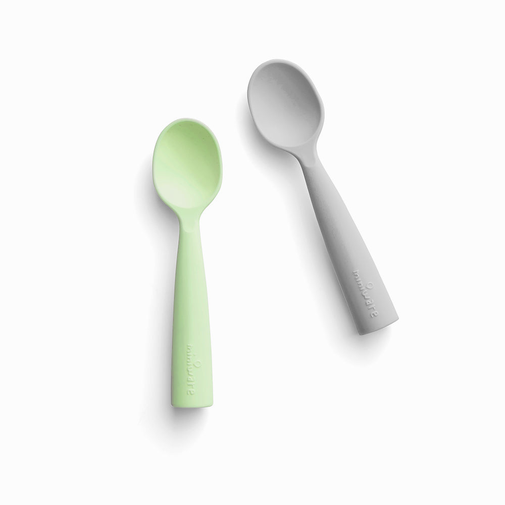 Avanchy Stainless Steel Infant Spoons (2pk) - Green – Minnow Lane