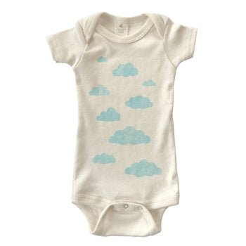 Organic Short Sleeve Onesie - Natural Cloud