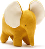 Small Knitted Organic Cotton Mustard Elephant Plush Toy