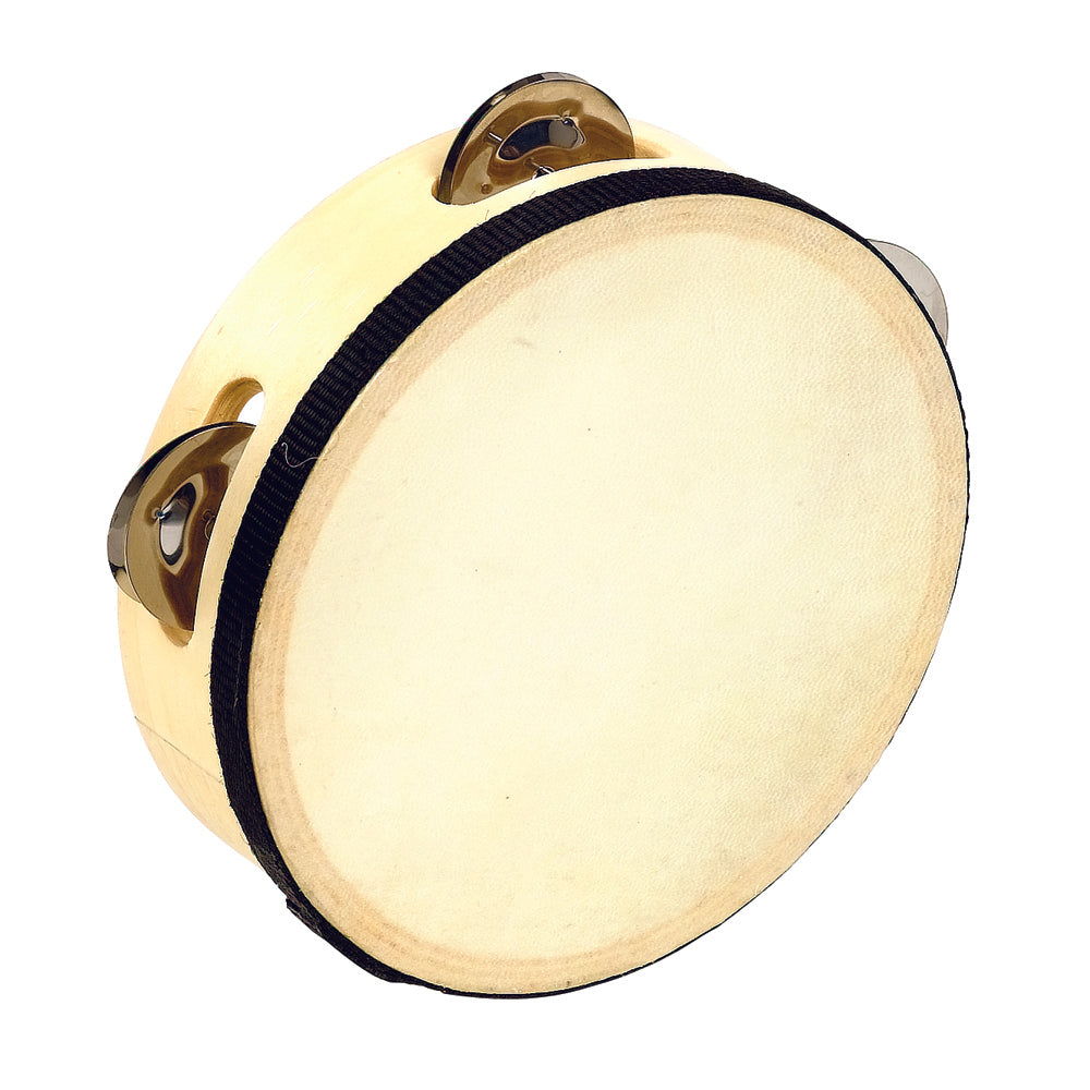 6" Wooden Tambourine with Head