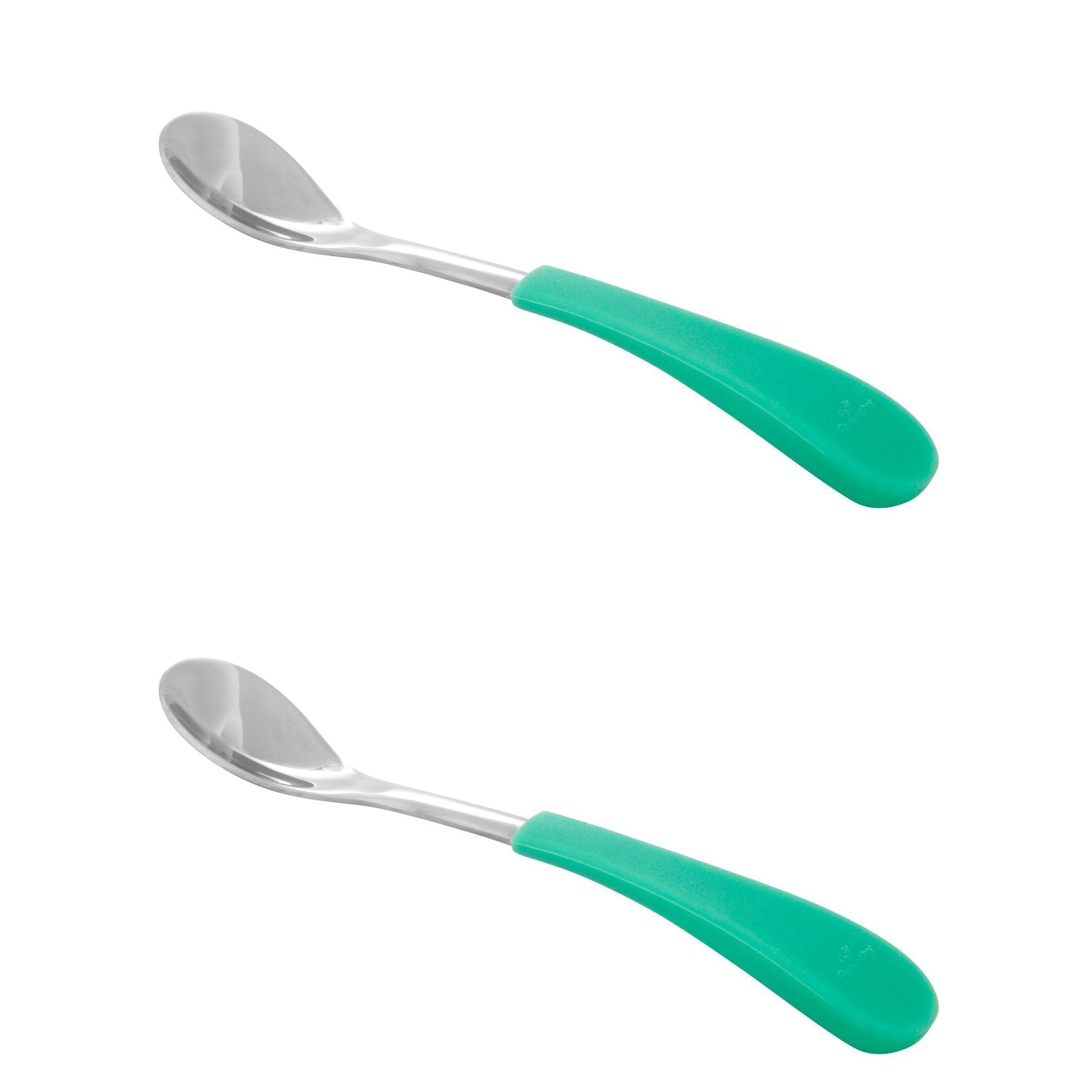 Avanchy Stainless Steel Infant Spoons (2pk) - Green – Minnow Lane