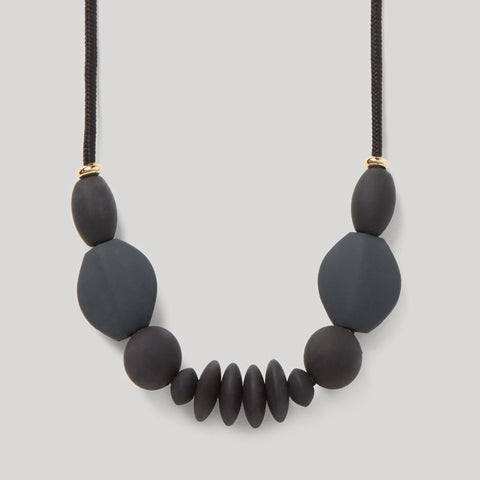 Signature Teething Necklace - Charcoal