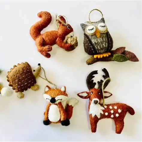 Felt Forest Animal Ornaments