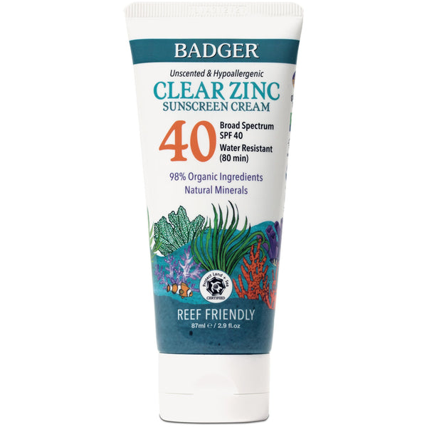 SPF 40 PLS Clear Zinc Sunscreen Cream (2.9oz)